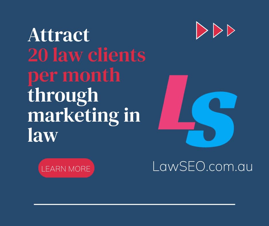20 law clients per month through marketing in law