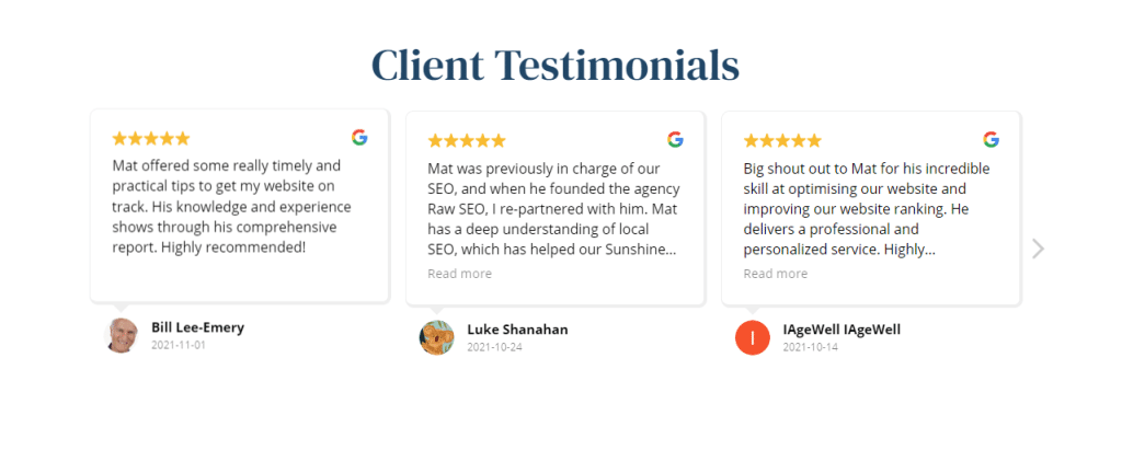 LawSEO client testimonials