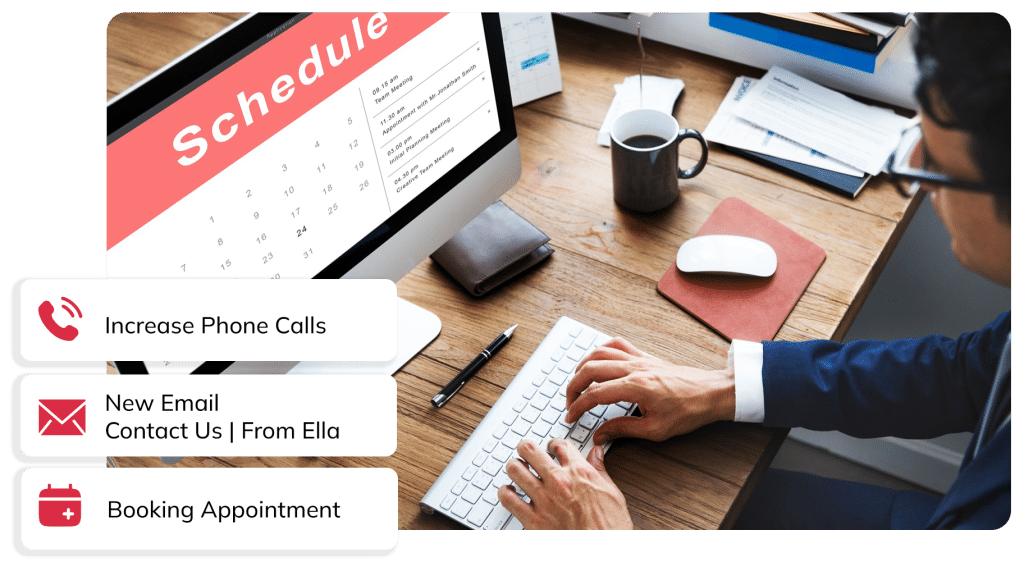 setting up booking appointment
